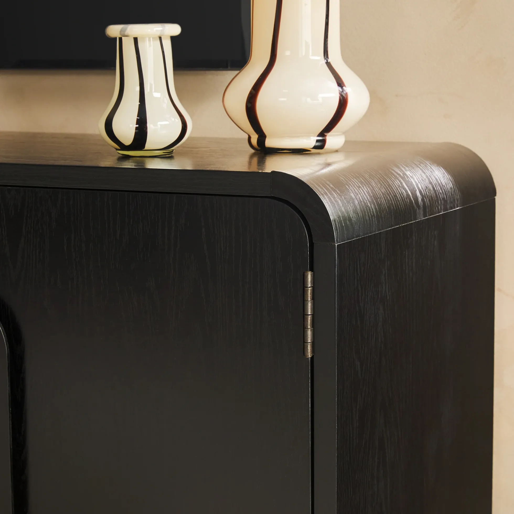 Chantelle Modern Curved Buffet Sideboard and TV Stand
