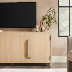 Chantelle Modern Curved Buffet Sideboard and TV Stand
