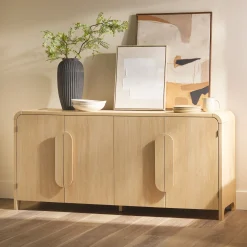 Chantelle Modern Curved Buffet Sideboard and TV Stand