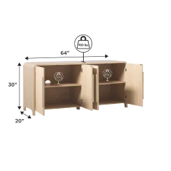 Chantelle Modern Curved Buffet Sideboard and TV Stand