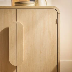 Chantelle Modern Curved Buffet Sideboard and TV Stand