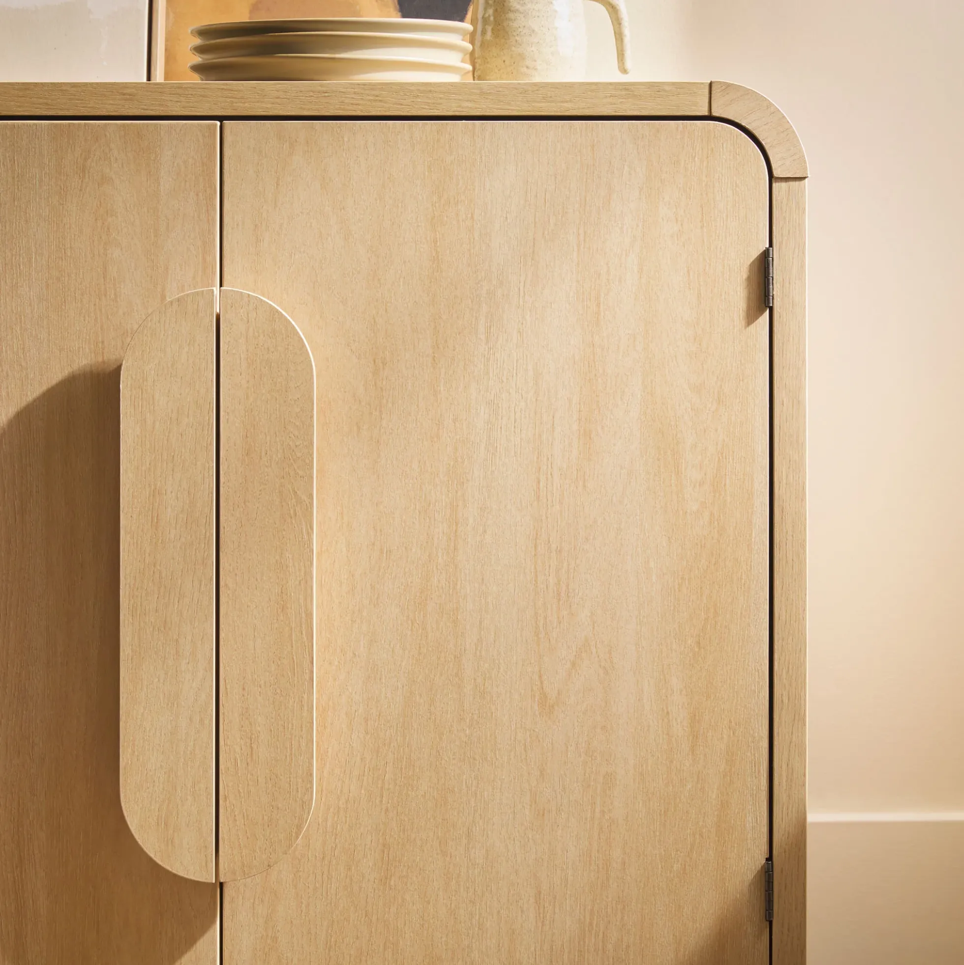 Chantelle Modern Curved Buffet Sideboard and TV Stand