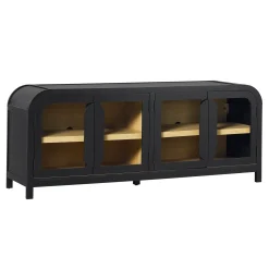 Chantelle Modern Curved Easy Assembly TV Stand