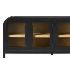 Chantelle Modern Curved Easy Assembly TV Stand