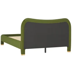 Chantelle Modern Curved Velvet Upholstered Bedframe