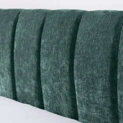 Chenille Upholstered Queen Size Upholstered Bedframe with Drawers