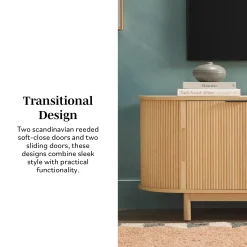 Chloe Modern Reeded TV Stand