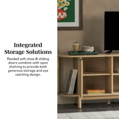 Chloe Modern Reeded TV Stand