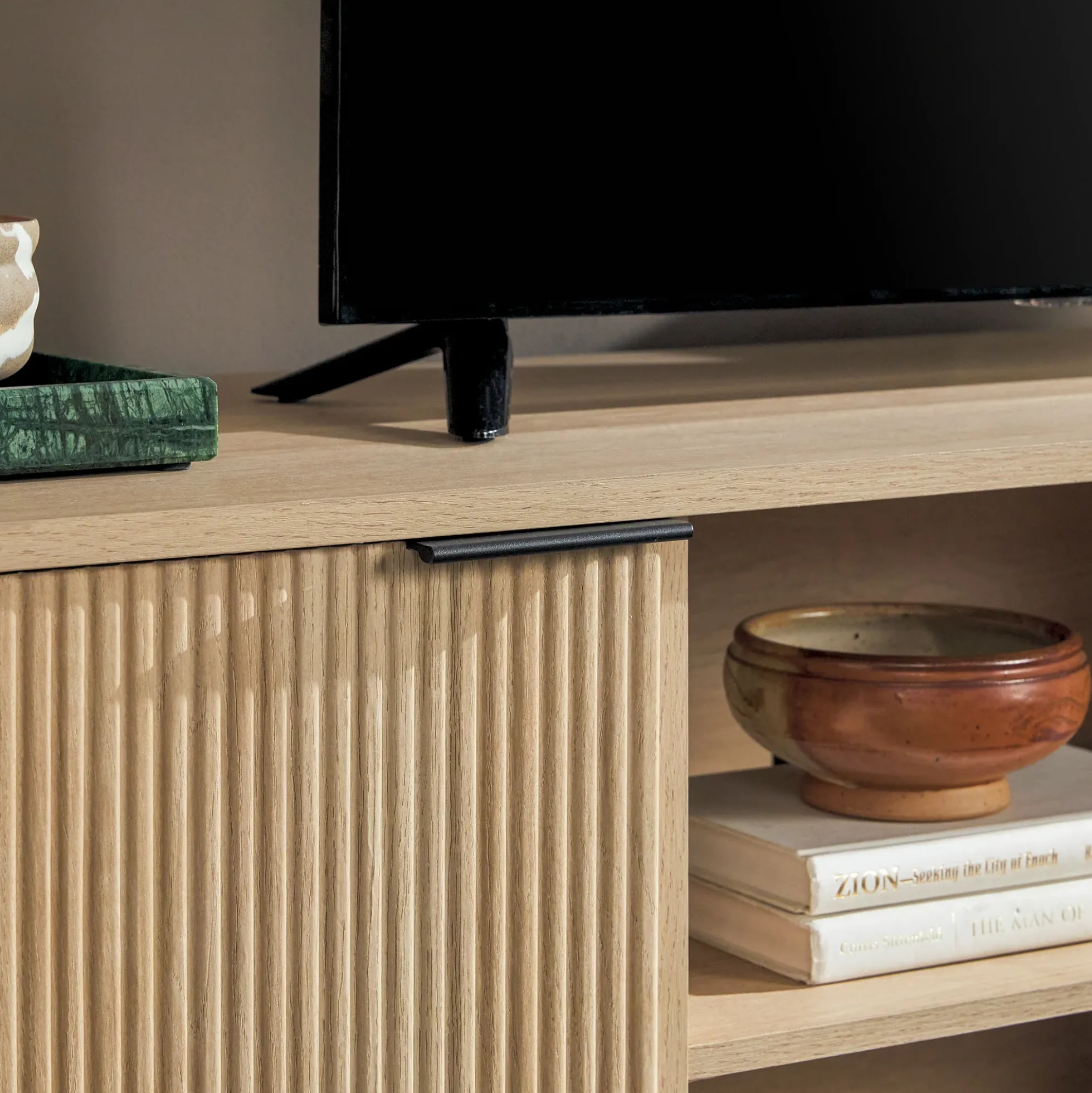 Chloe Modern Reeded TV Stand