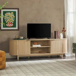 Chloe Modern Reeded TV Stand