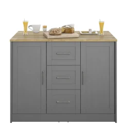 Classic Modern Kitchen Island with Butcher Block Top