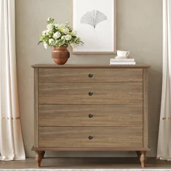 Classic Modern Wide 4-Drawer Chest Dresser
