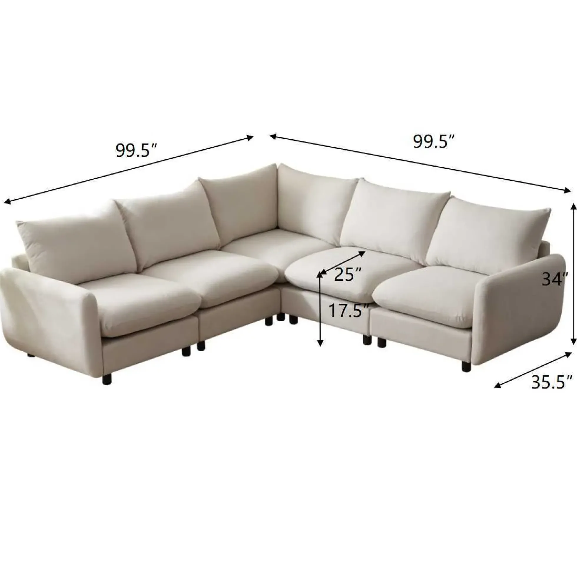 Cloud Modular Free Combination Sectional Sofa Couch