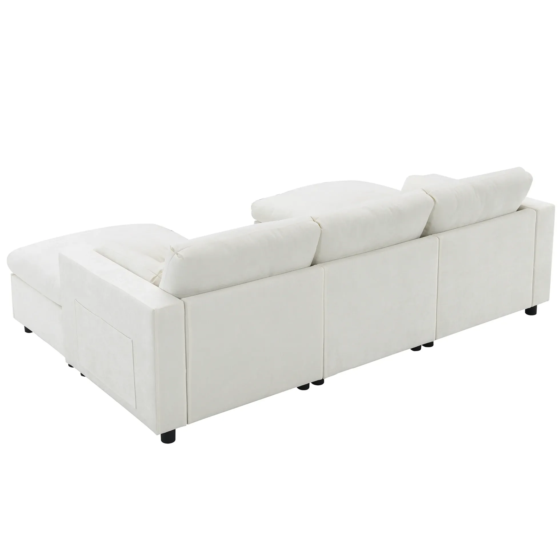 Cloud Modular Sectional Sofa with Storage Pockets and 2 Movable Ottomans