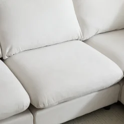 Cloud 4-Piece Modular Free Combination Sectional Sofa Couch with Ottoman