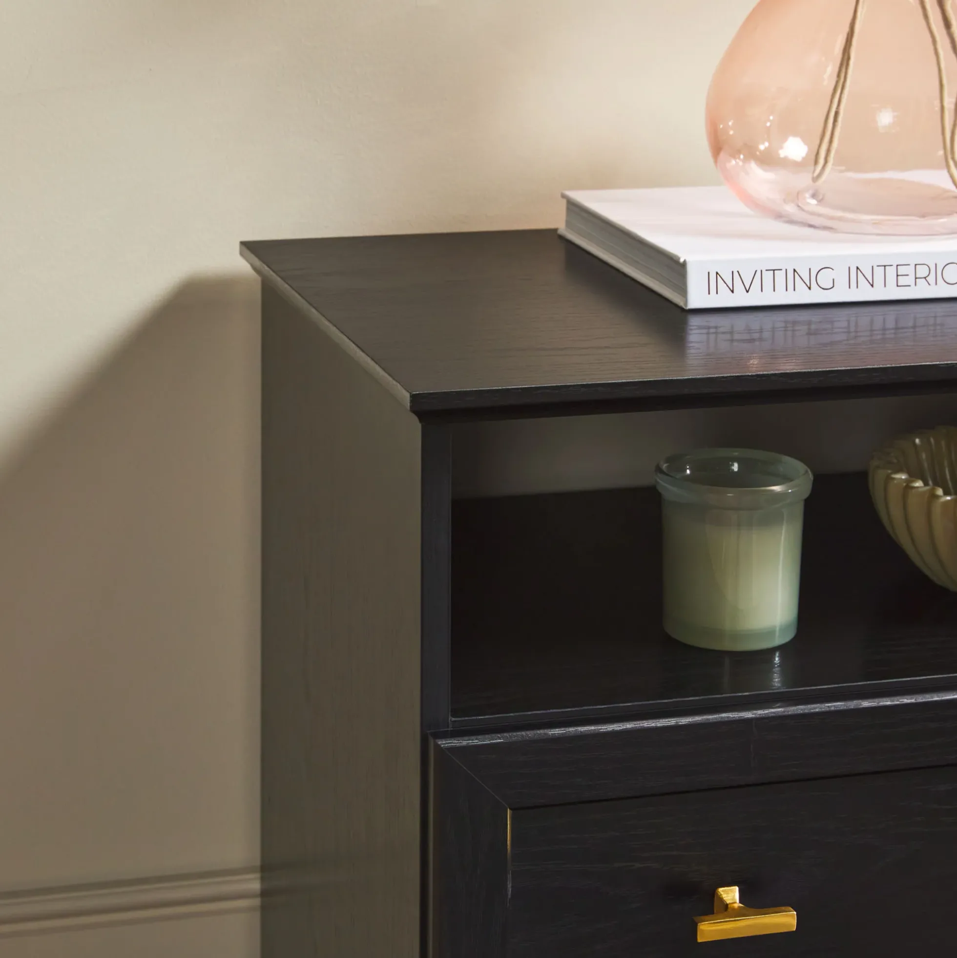Clyde Modern Farmhouse Easy Assembly 2-Drawer Nightstand Side Table