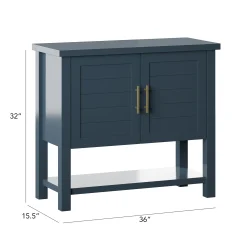 Coastal Paneled Accent Cabinet with Storage