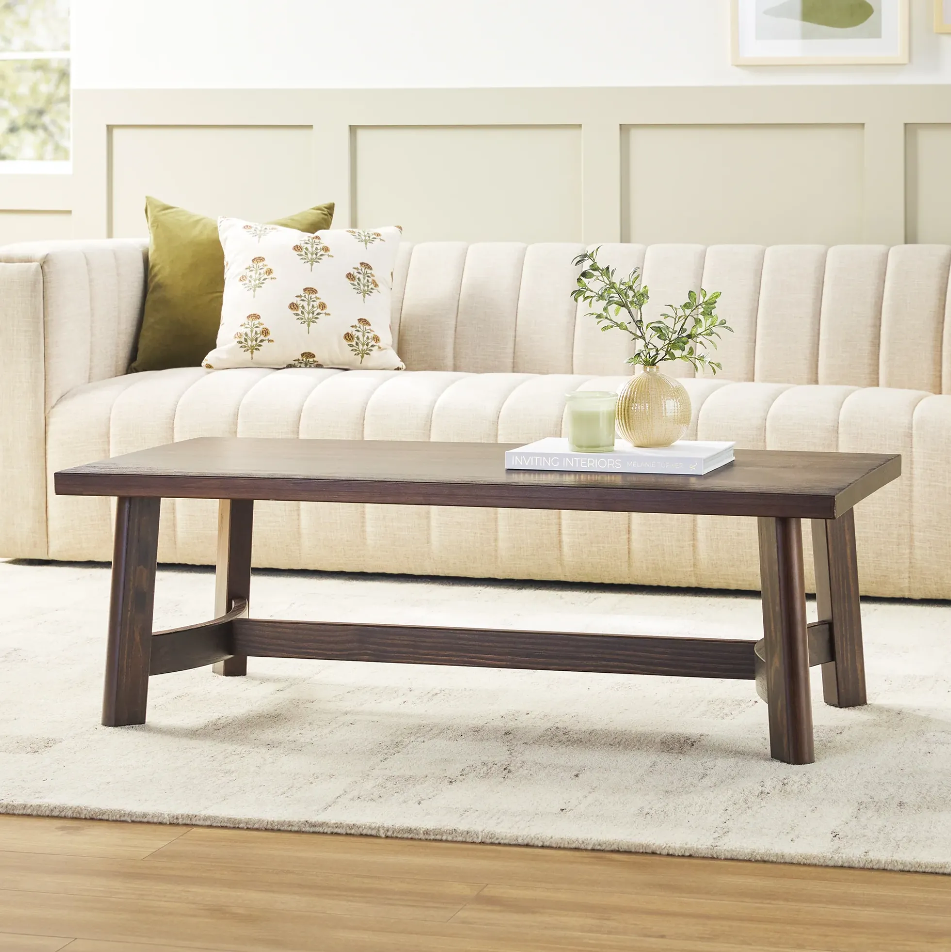 Colt Modern Farmhouse Easy Assembly 48" Coffee Table