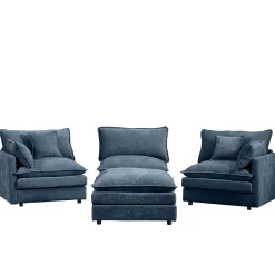 Comfy Cloud Couch Modular Chenille Sectional Sofa