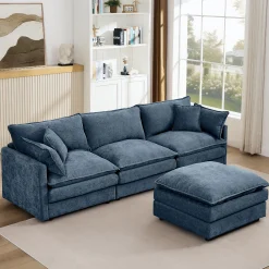 Comfy Cloud Couch Modular Chenille Sectional Sofa