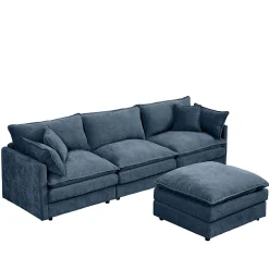 Comfy Cloud Couch Modular Chenille Sectional Sofa
