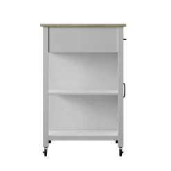 Compact Rolling Kitchen Island Cart with Storage