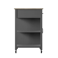 Compact Rolling Kitchen Island Cart with Storage
