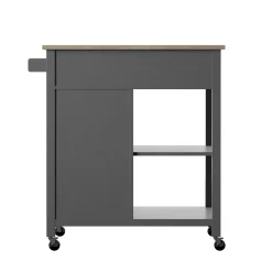 Compact Rolling Kitchen Island Cart with Storage