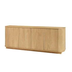 Contemporary Fluted 64' Sideboard Storage Cabinet TV Stand