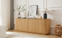 Contemporary Fluted 64' Sideboard Storage Cabinet TV Stand