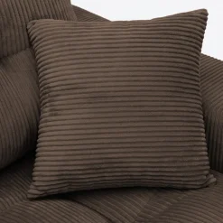 Corduroy Corner Chaise L-Shaped Sectional Sofa Bed with High-Density Sponge