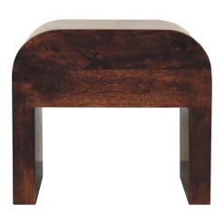 Curve Design Solid Wood Walnut Nightstand