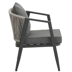 Curve Metal Rope Design Outdoor Loveseat Set