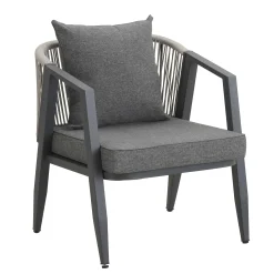 Curve Metal Rope Design Outdoor Loveseat Set