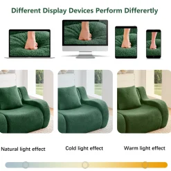 Curved Ergonomic Design L-Shaped Teddy Loveseat Sofa