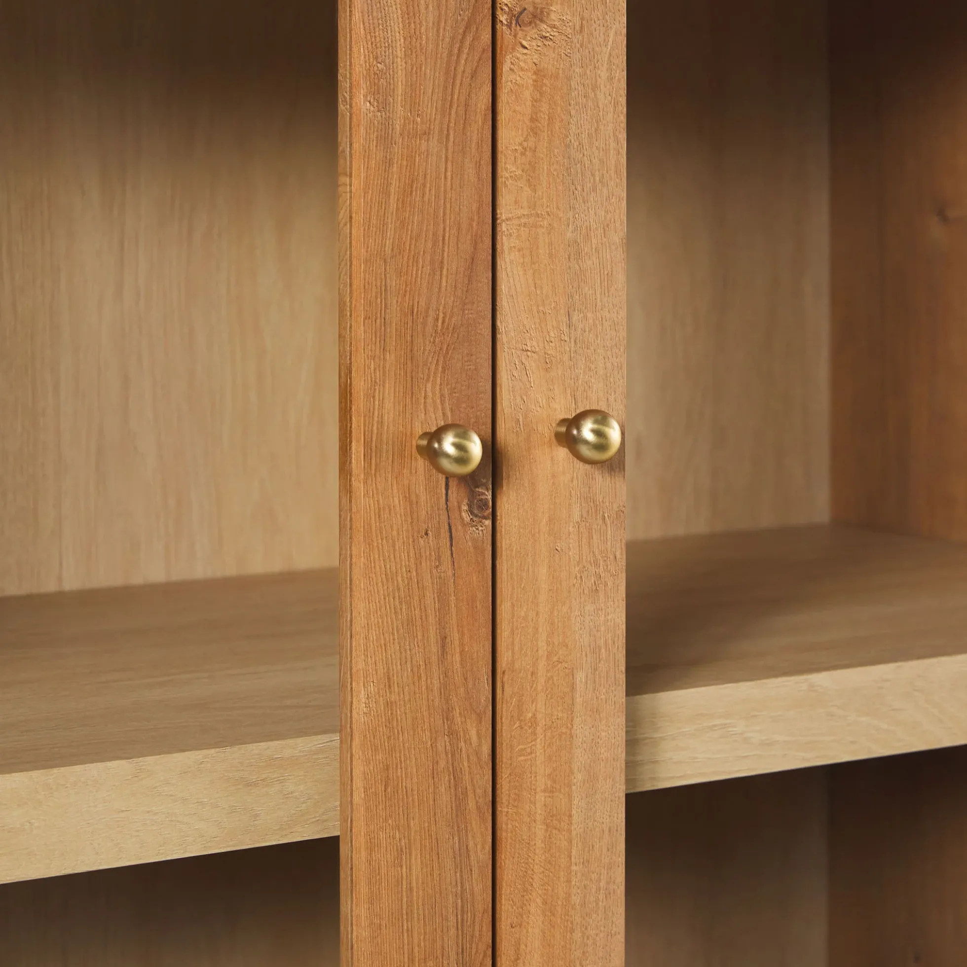 Darci Modern Arched Bookshelf Cabinet with Glass Doors