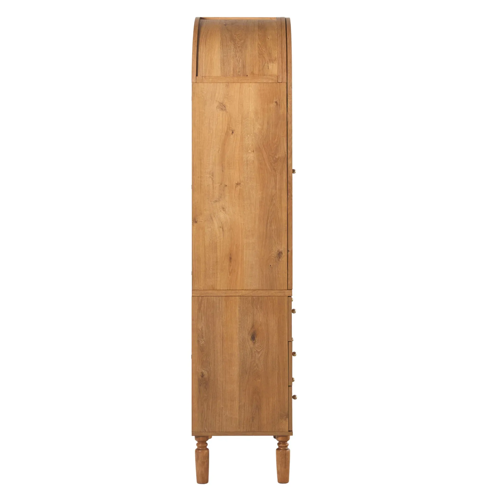 Darci Modern Arched Bookshelf Cabinet with Glass Doors