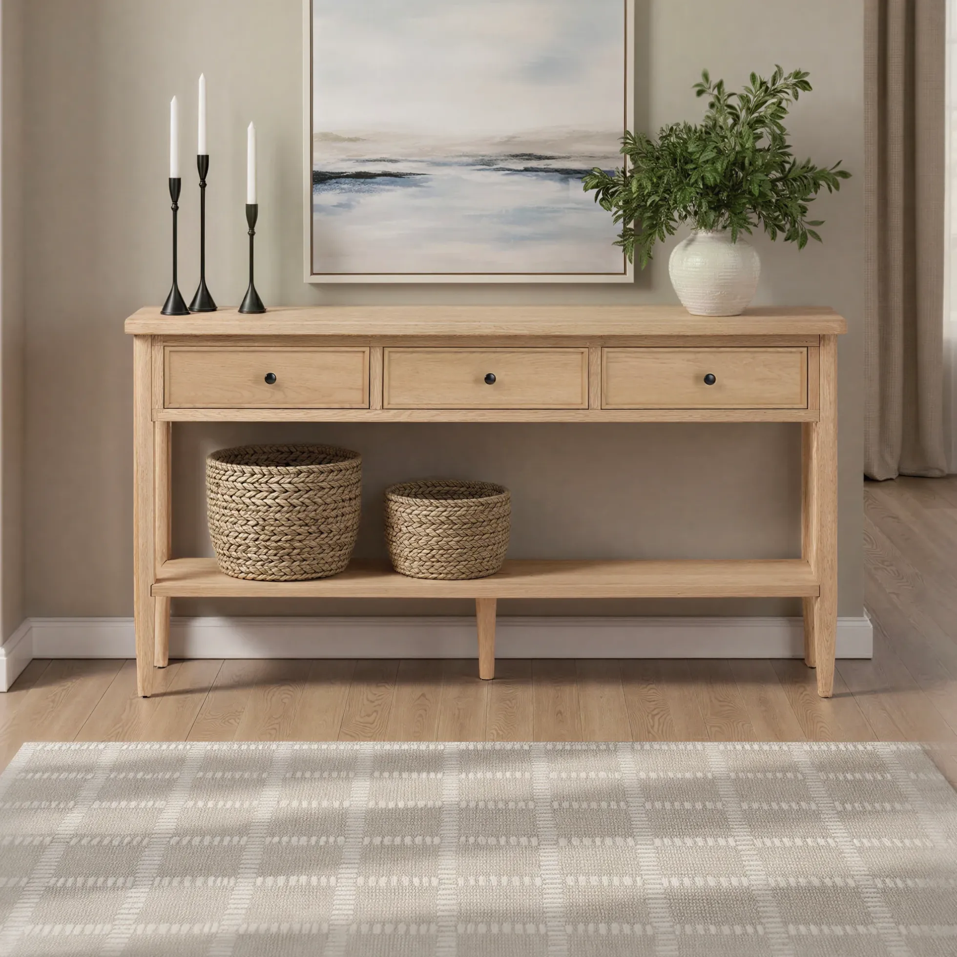 Diedra Modern Entry Table with Drawer Storage