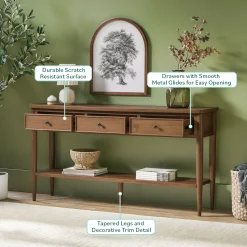 Diedra Modern Entry Table with Drawer Storage