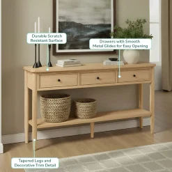 Diedra Modern Entry Table with Drawer Storage