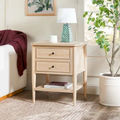 Diedra Modern Side Table with Drawers