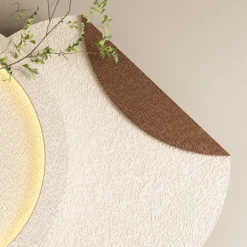 Double-Disc Adjustable 3-Color LED Sandstone Wall Art Decor