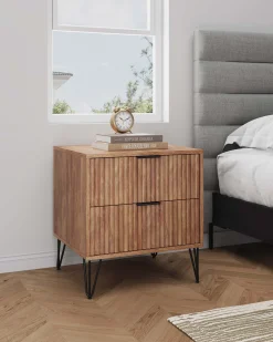 Dumbo 20' Fluted 2-Drawer Nightstand