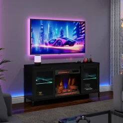 duraflame® Electric Fireplace TV Stand with Modern LED Lights and Storage
