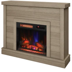 duraflame® Electric Fireplace Shiplap Wall Mantel