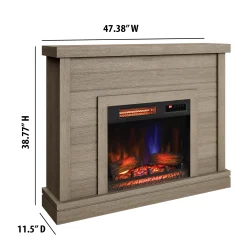 duraflame® Electric Fireplace Shiplap Wall Mantel