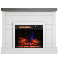 duraflame® Electric Fireplace Shiplap Wall Mantel