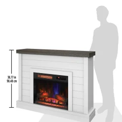duraflame® Electric Fireplace Shiplap Wall Mantel