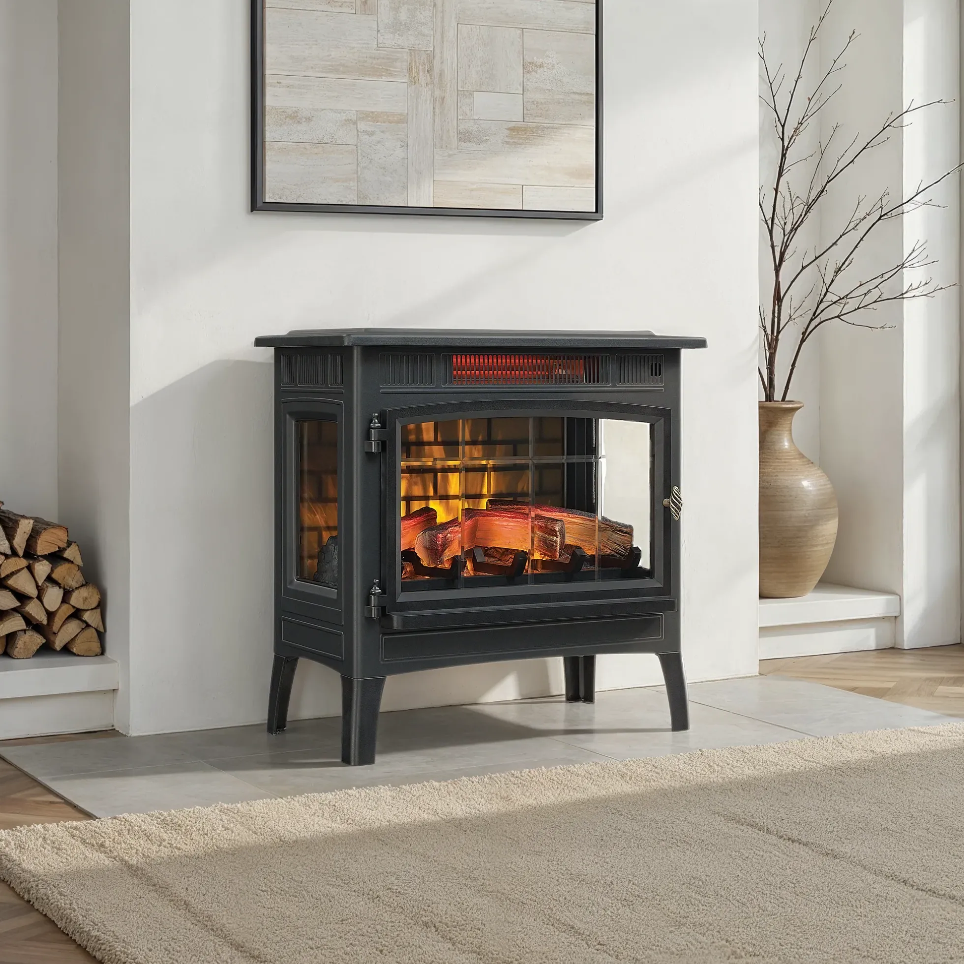 duraflame® Electric Infrared Fireplace Stove Heater with 3D Flame Effect