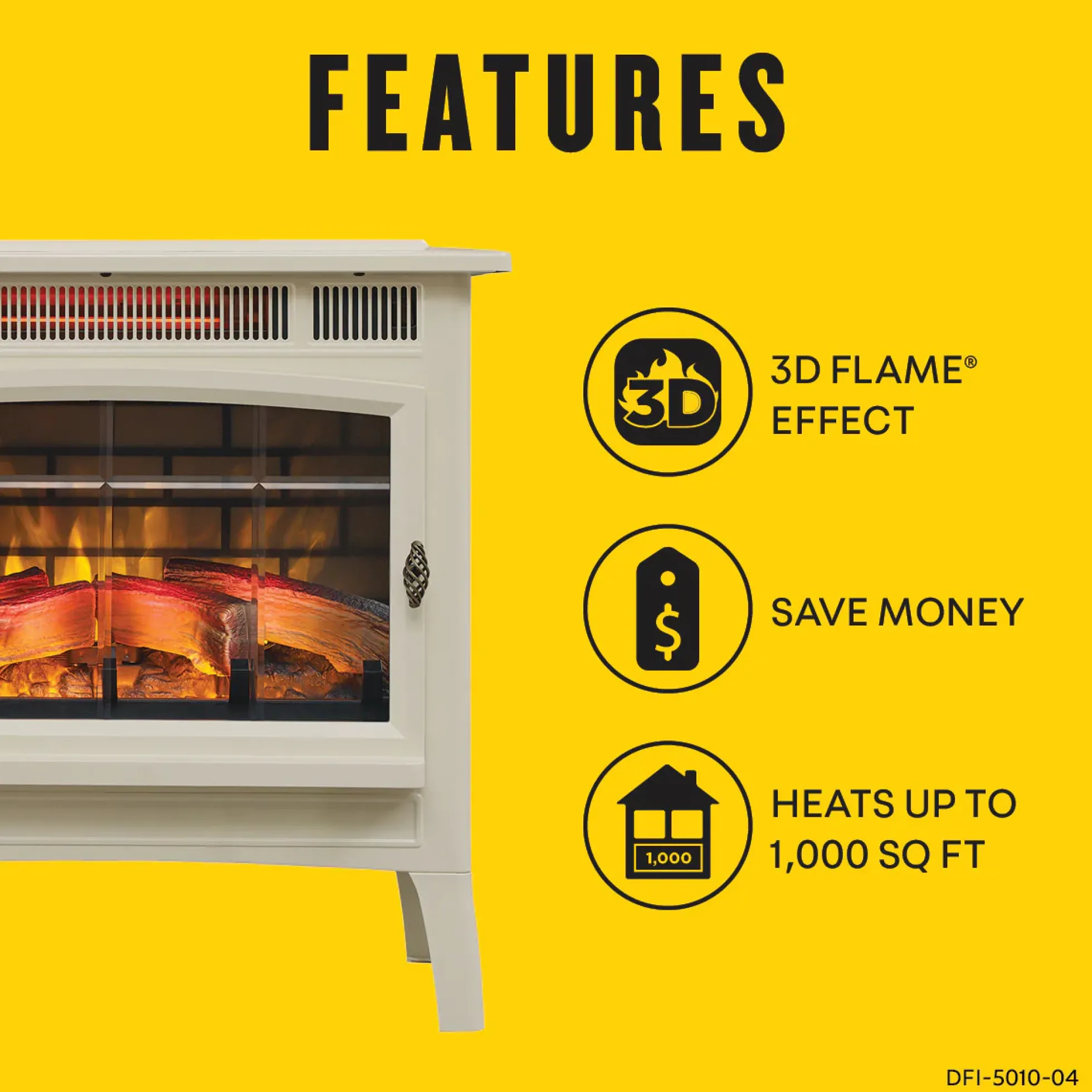 duraflame® Electric Infrared Fireplace Stove Heater with 3D Flame Effect